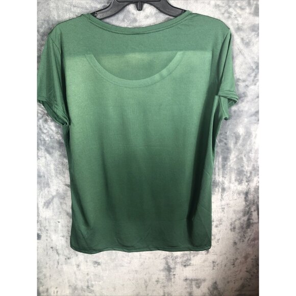 Women’s T-Shirt Natures Child Green Biker Shirt Size Large - Picture 6 of 7